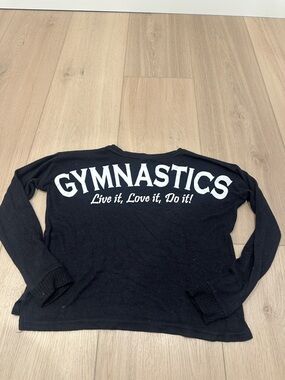 Gymnastics Sweater Live it Love it Do it Black Size 10/12 Youth Girls Large